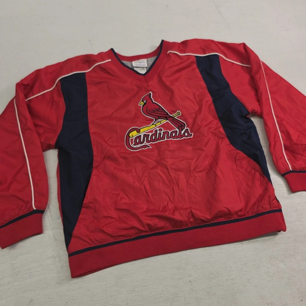 St. Louis Cardinals MLB Jacket Pullover‎ Windbreaker Youth Boys Sz L (11/14) VG+